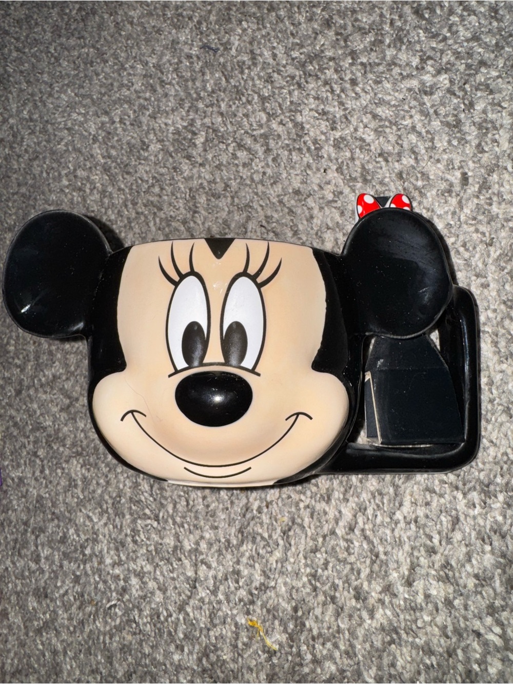 Disney Minnie Mouse Black and Cream Plastic Snack Container